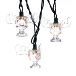 Kurt Adler 10-Light National Lampoon Christmas Vacation Wally World Moose Mug Light Set