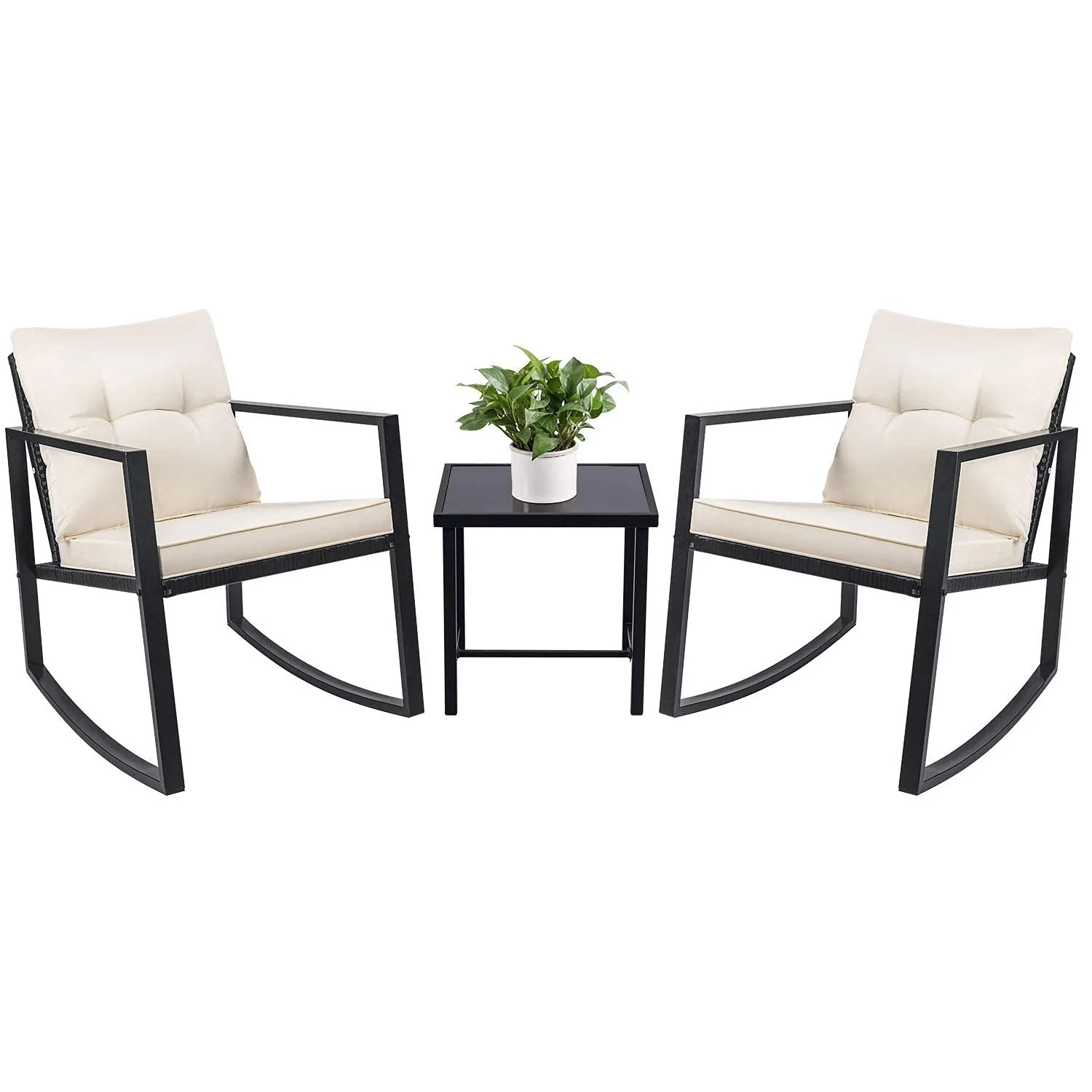 abb0925b9f7a0c5b12a447bfc784a62968e0cf27494998ef247841f4614c4ded.webp Devoko 3 Piece Rocking Bistro Set with Glass Coffee Table - Image 1