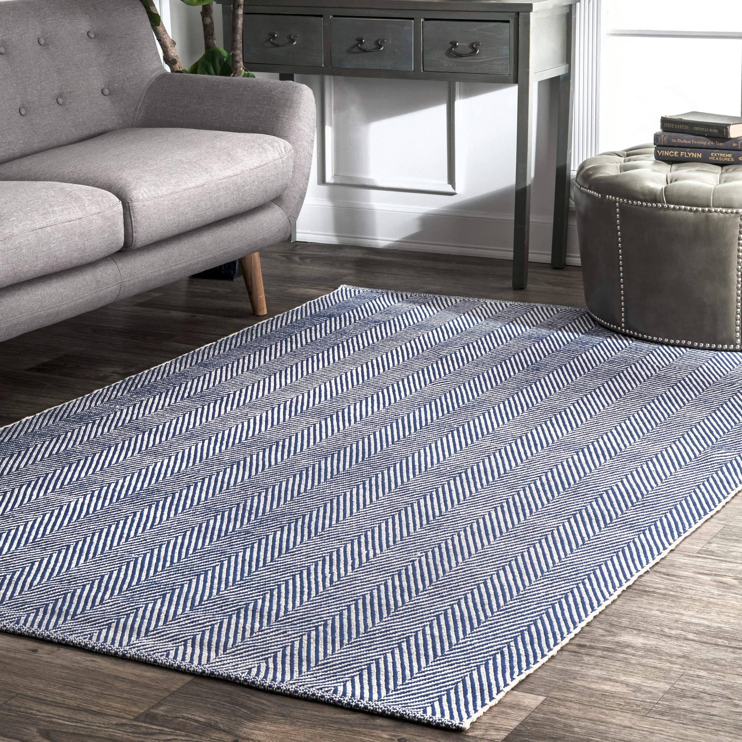 abb47da9f31265fcefa5008e4b1065603aa577d7dd9f75be66dc51932a0fd723.jpg nuLOOM Kimberely Navy 4' x 6' Area Rug - Image 1