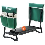 VEVOR Folding Garden Kneeler and Seat Heavy Duty, Widened 8" Eva Foam Pad, Portable Garden Stool with Tool Bags, Gardening Bench to Relieve Knee &