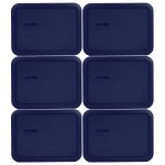 Pyrex 7210-PC Rectangle Dark Blue 3 Cup Storage Lid for Glass Dish 6