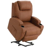 AECOJOY Power Lift Recliner Chair, Recliner Chair for Elderly with Massage and Heat, Brown