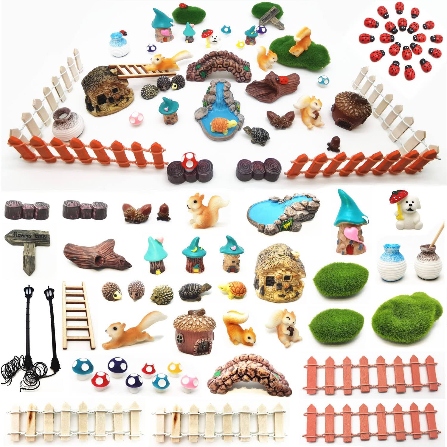 ac2bb56b37192c040cbfc9e9c4d10f6728734a8e931eafebadd0ba128bb6daed.jpg Hyg Miniature Fairy Garden Accessories, Figurines, Landscape Set, Potted Horticulture Ornaments for Decoration - Image 1