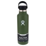 Hydro Flask Standard Mouth Water Bottle, Olive, 21 Oz Capacity