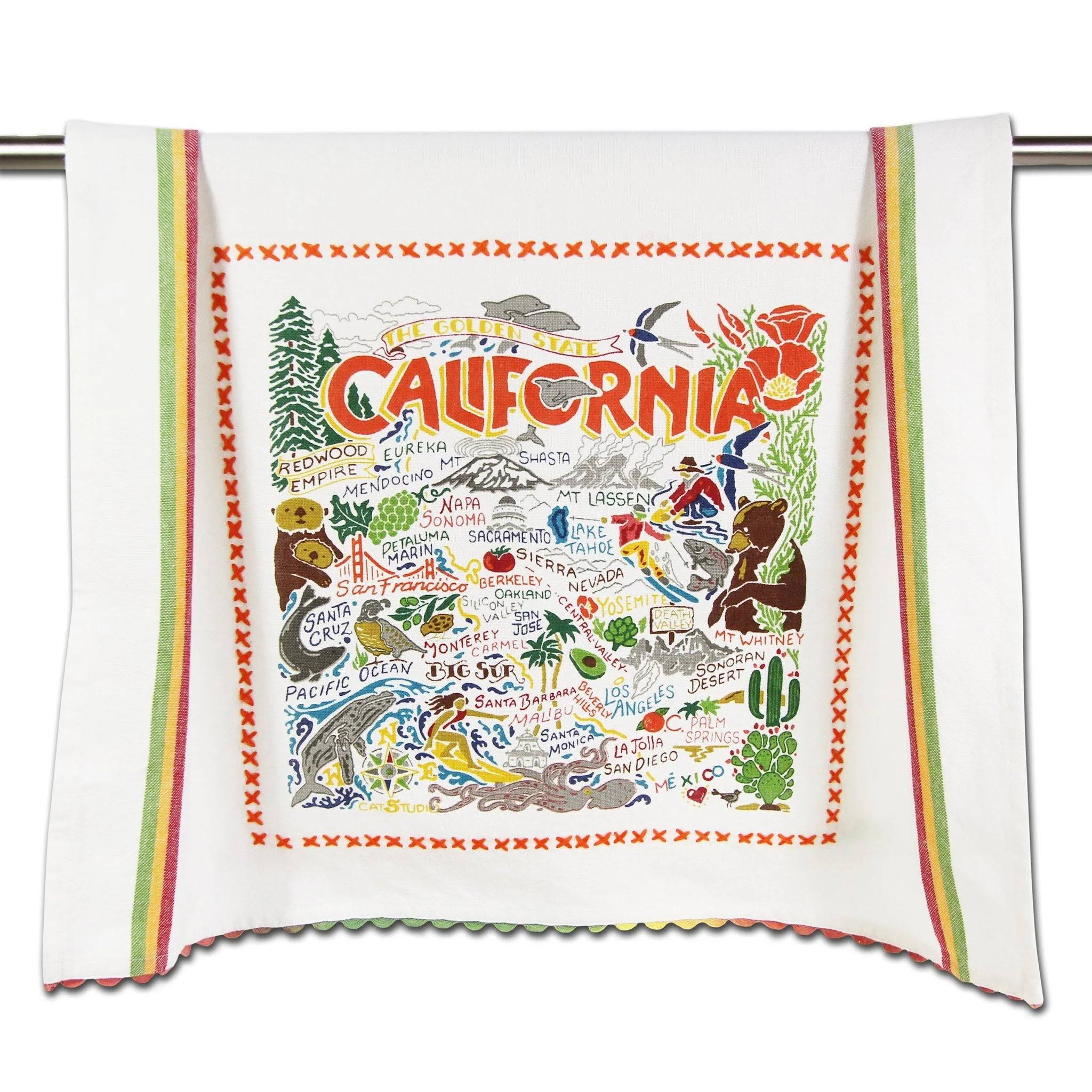 ac55c2b99f6fd331447bab81e174ed1cde4280eb0ffee06663b6d6bdb7972812.jpg Catstudio California Dish Towel - Image 1