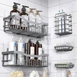 EUDELE Shower Caddy 5 Pack,Adhesive Shower Organizer for Bathroom Storage&Home Decor&Kitchen Organizers and Storage,No Drilling,Large C