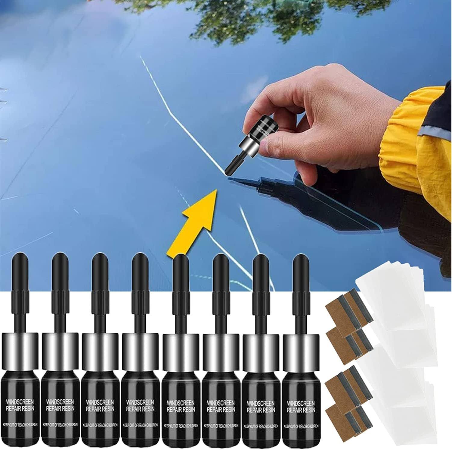 ac8ca277a2e43e44e02b052d568a814d45b9ee4651ef3693cc84833f750bde86.jpg GeeyoU Cracks'gone Glass Repair Kit, Windshield Crack Repair Kit Car Window Glass Liquid Repair Set, Automotive Glass Nano Repair Fluid Kit, for - Image 1