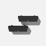 Veradek 36 in. x 10 in. Black Plastic Railing Window Box (2-Pack)