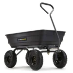 Gorilla Carts Poly Garden Dump Cart with Easy to Assemble Steel Frame