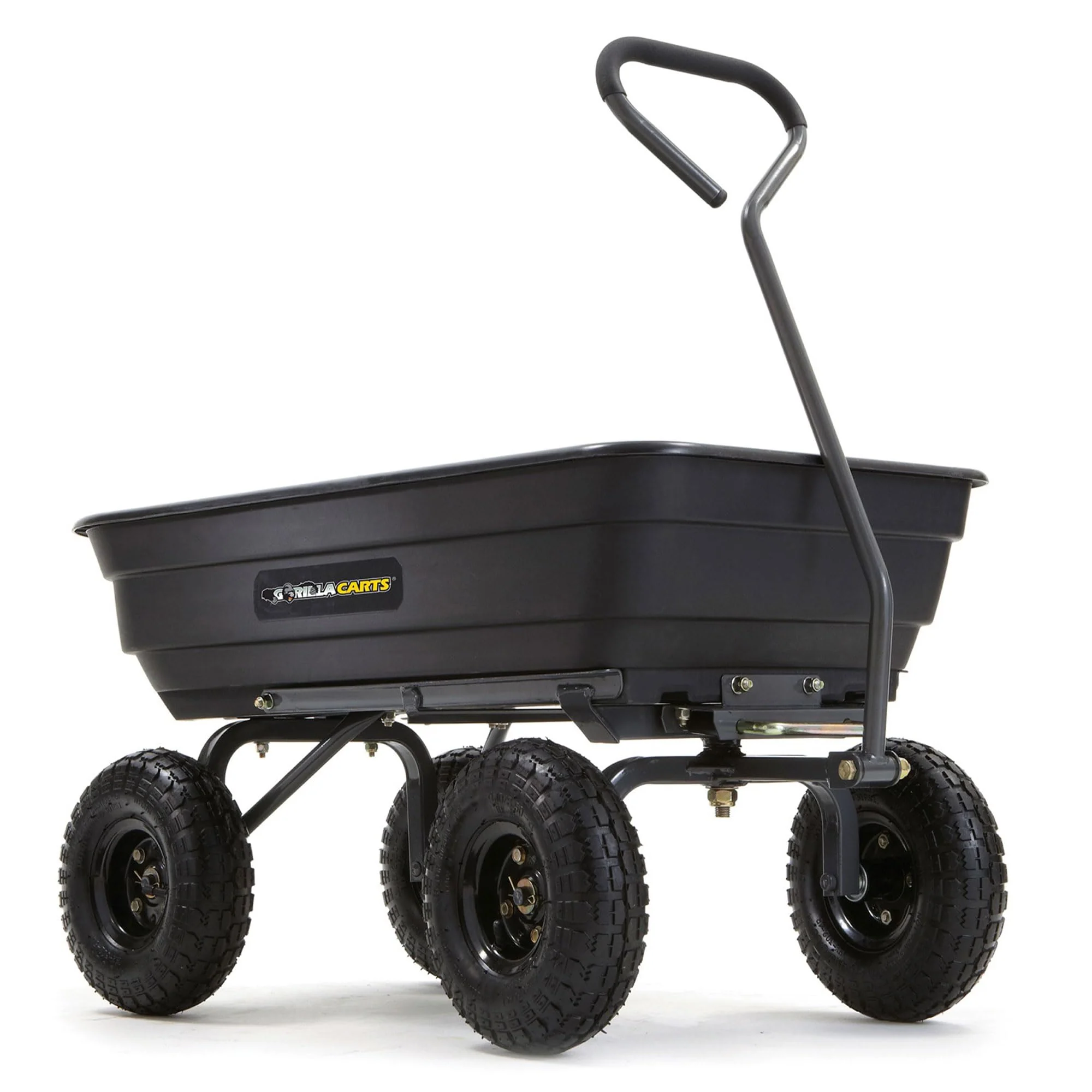 aca843164f96a3e1a85ad3203e9d8569581354bb9bec3810965b77ee98e58c57.webp Gorilla Carts Poly Garden Dump Cart with Easy to Assemble Steel Frame - Image 1