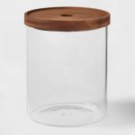 105oz Glass Storage Canister with Wood Lid - Threshold