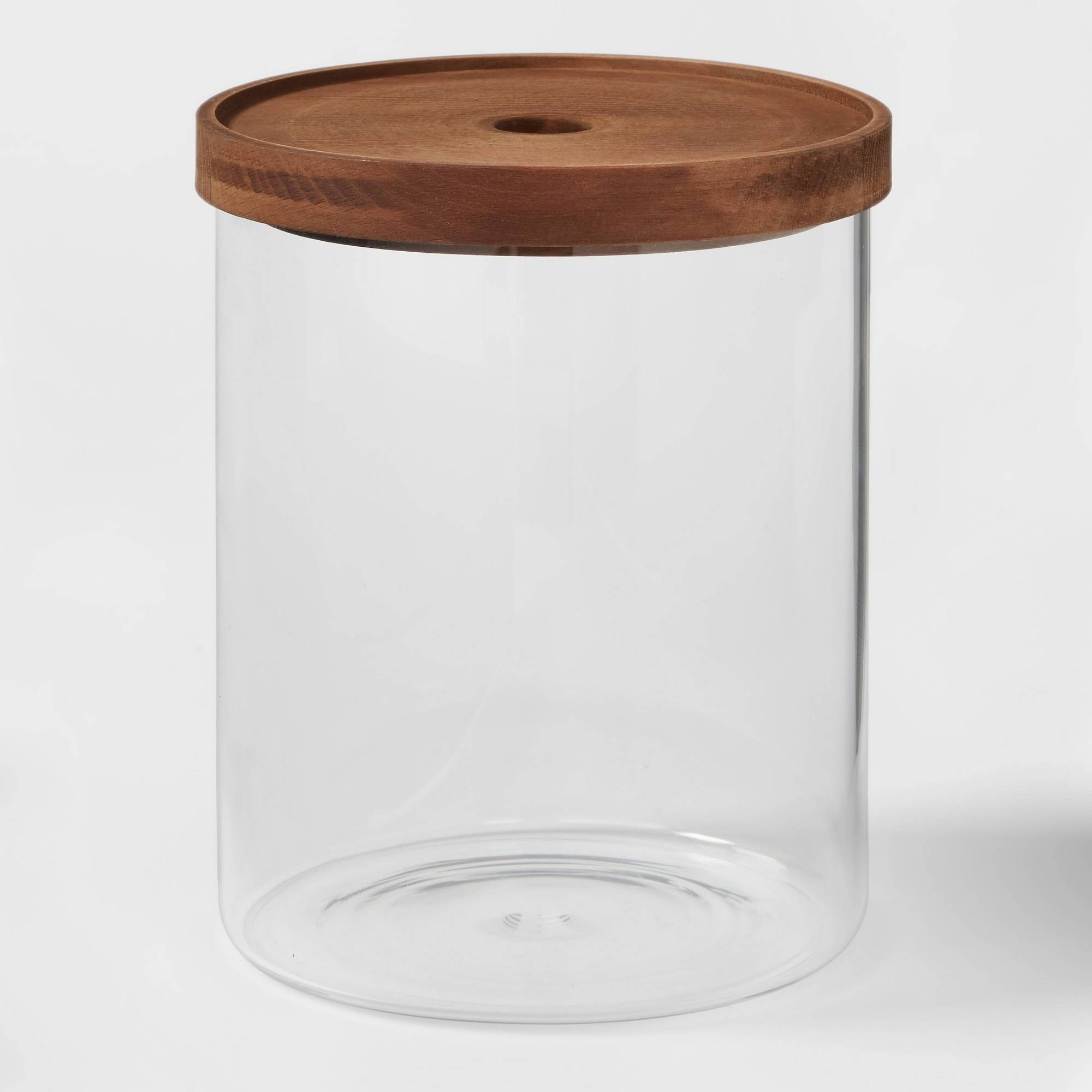 acc435b950693f2aaf193dc5e2896605d830d1223bf0ed19a3034181fd6da49a.jpg 105oz Glass Storage Canister with Wood Lid - Threshold - Image 1