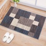 Modern Boxes Design Non-Slip (Non-Skid) Area Rug 20" x 30" Blue