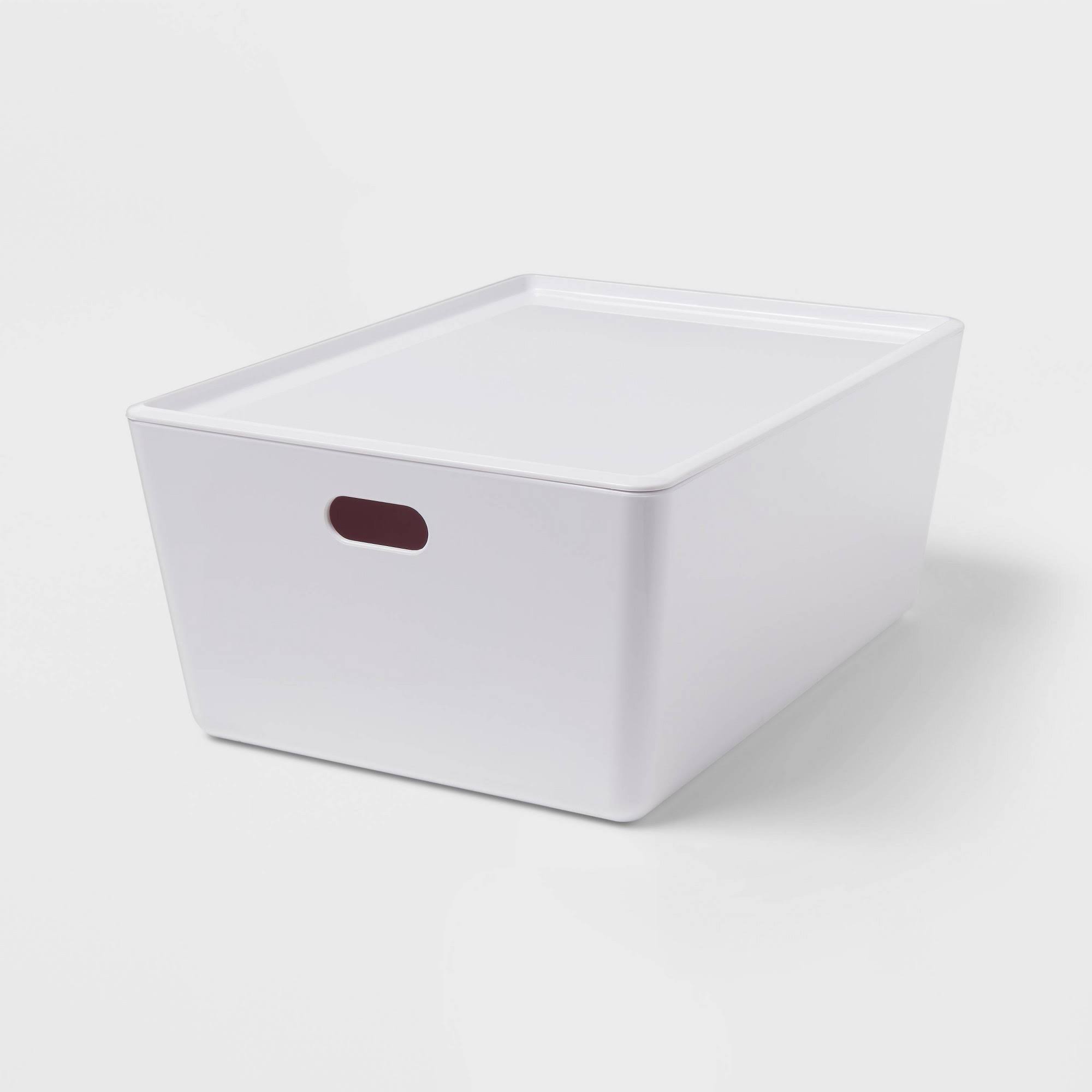 ad4da81c53bc1772f3a988411411ba22ceea39044c667f0ed577b9e7ad163529.jpg 11L Stacking Bin with Lid White - Brightroom - Image 1