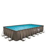 Funsicle 24 ft Oasis Designer Lap Metal Frame Above Ground Pool, Rectangular, Age 6 & Up, Size: One Size