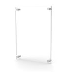 FixtureDisplays 2 Sheets Acrylic per Set Clear Sign Name Holder Plexiglass 8.5x11 11x8.5 Wallmount Poster Frame Standoff 119884-8.5x11, Size: One Size