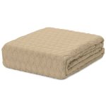 Lauren Ralph Lauren Classic 100% Cotton Blanket, Twin - Taupe