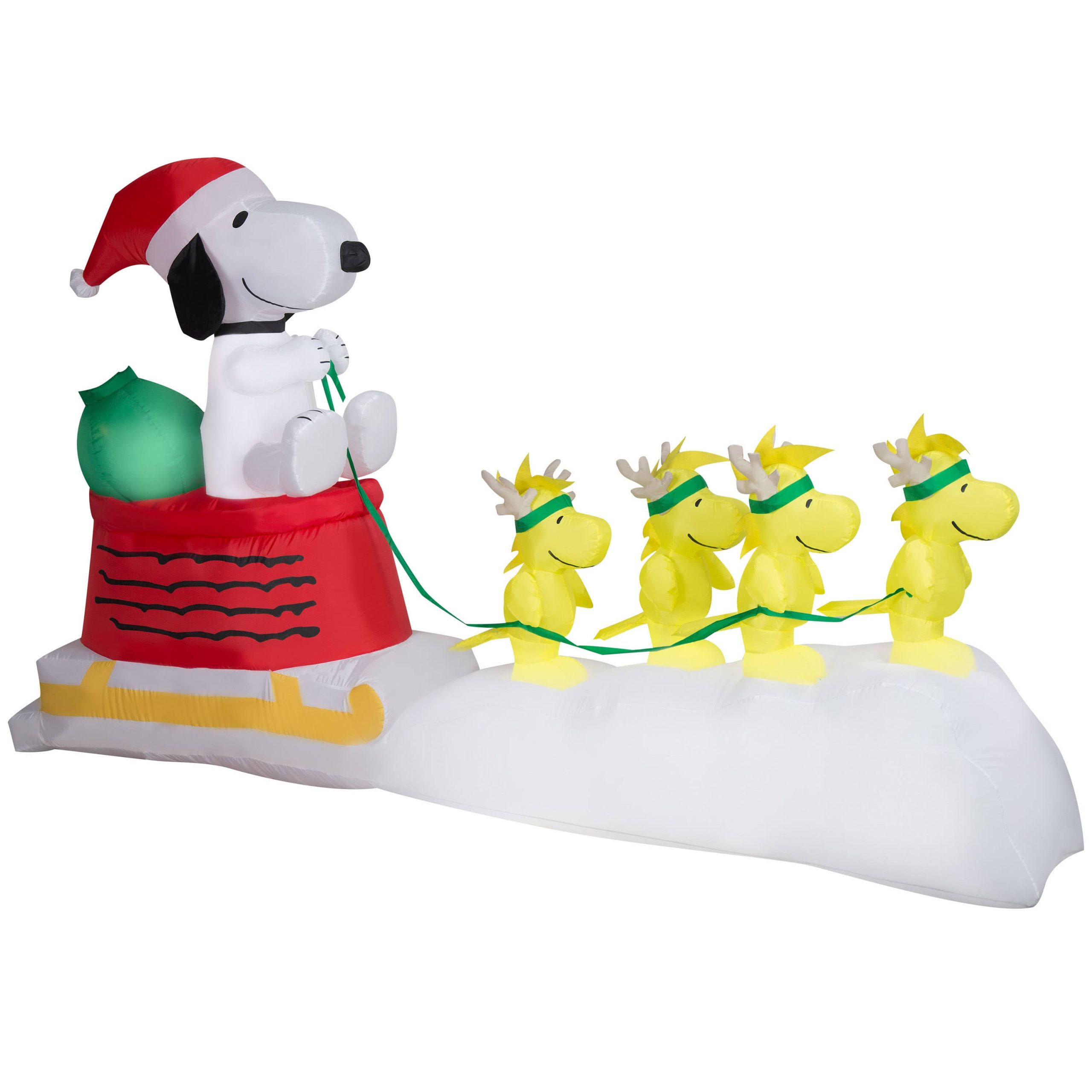 ad98a4c1e2b77ed30e534970772f008f0f311f49c08f9816335b4f0bc4aeb633.jpg Gemmy Airblown Inflatable Snoopy in Dog Bowl/sleigh Multi - Image 1