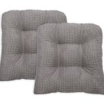 Arlee - Tyler Chair Pad Seat Cushion, Memory Foam, Non-Skid Alloy Gray