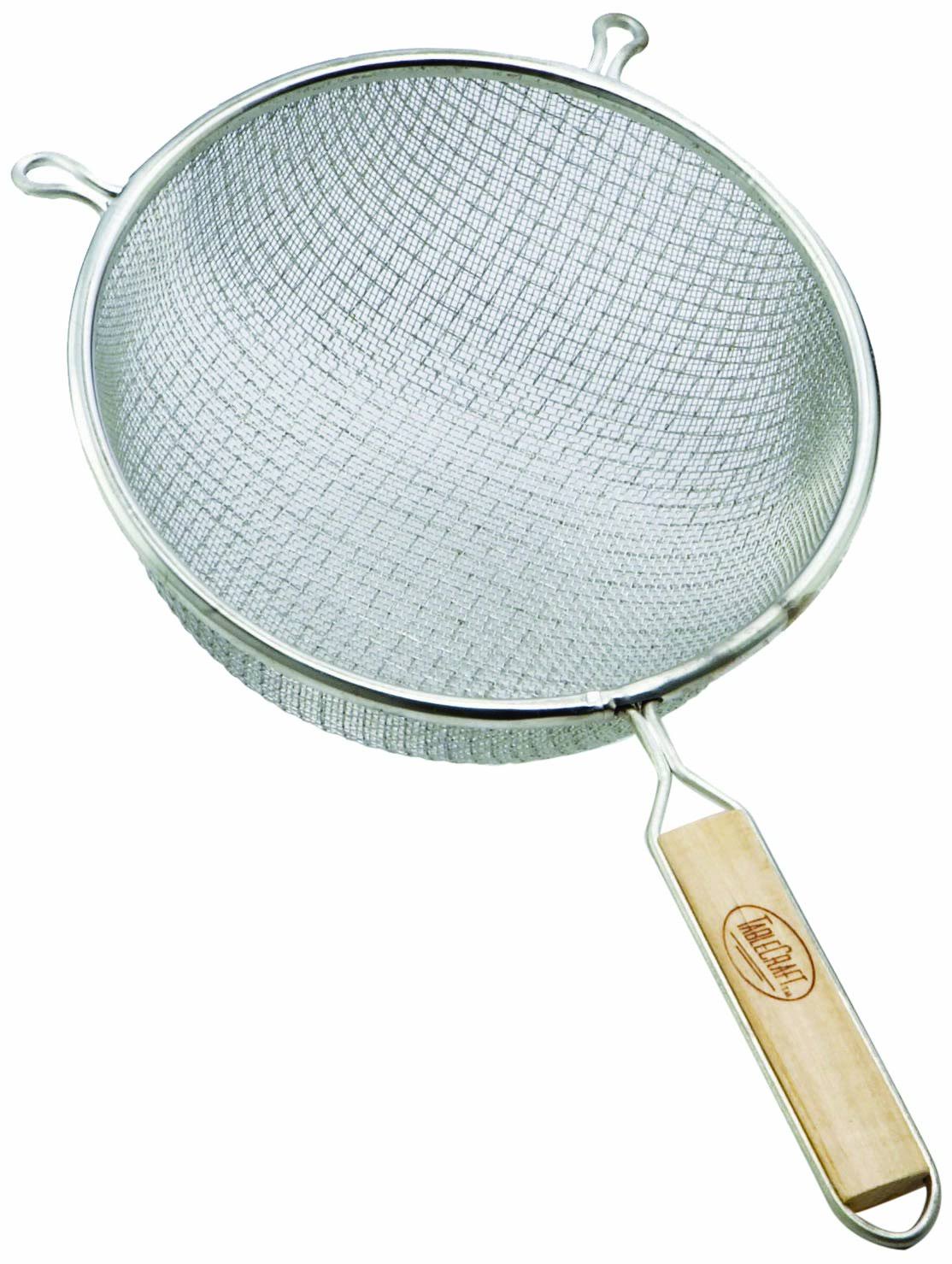 adcc5c36c429e543027edce7138b8ceff573cd2225ae76ec5ce1ca4f84e82bff.jpg Tablecraft Single Medium Mesh Strainer, 6-1/4-Inch - Image 1