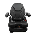 TICSEA Tractor Seat Fit for Bad Boy Mower, Adjustable Backrest Headrest and Slide Rails Forklift Seat, Adjustable Armrests Shock Absorber Heavy Duty for Zero Turn Lawn Mower