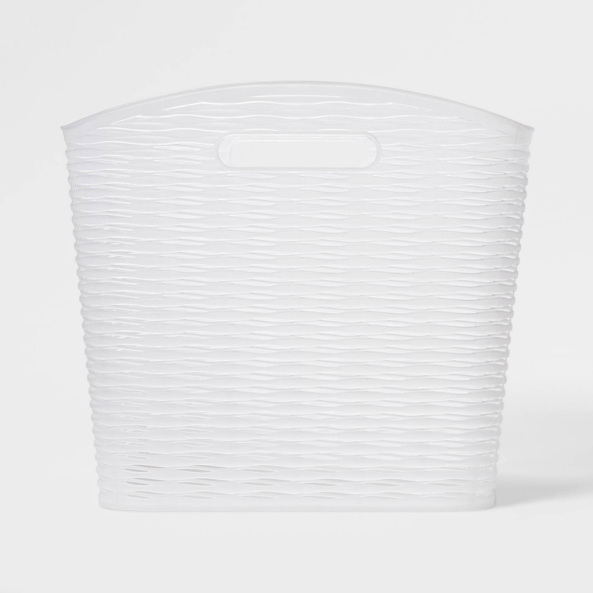 add34a9d431de9ab219a558b54eb581cb804332316c8824551776a6fb4c8d620.jpg Wave XL Curved Storage Bin Translucent - Brightroom - Image 1