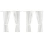 IKEA Ritva 401.119.92 White Curtain Set 2 Panels with Tie-Backs - Siz