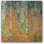 Trademark Fine Art The Birch Wood Canvas Wall Art by Gustav Klimt