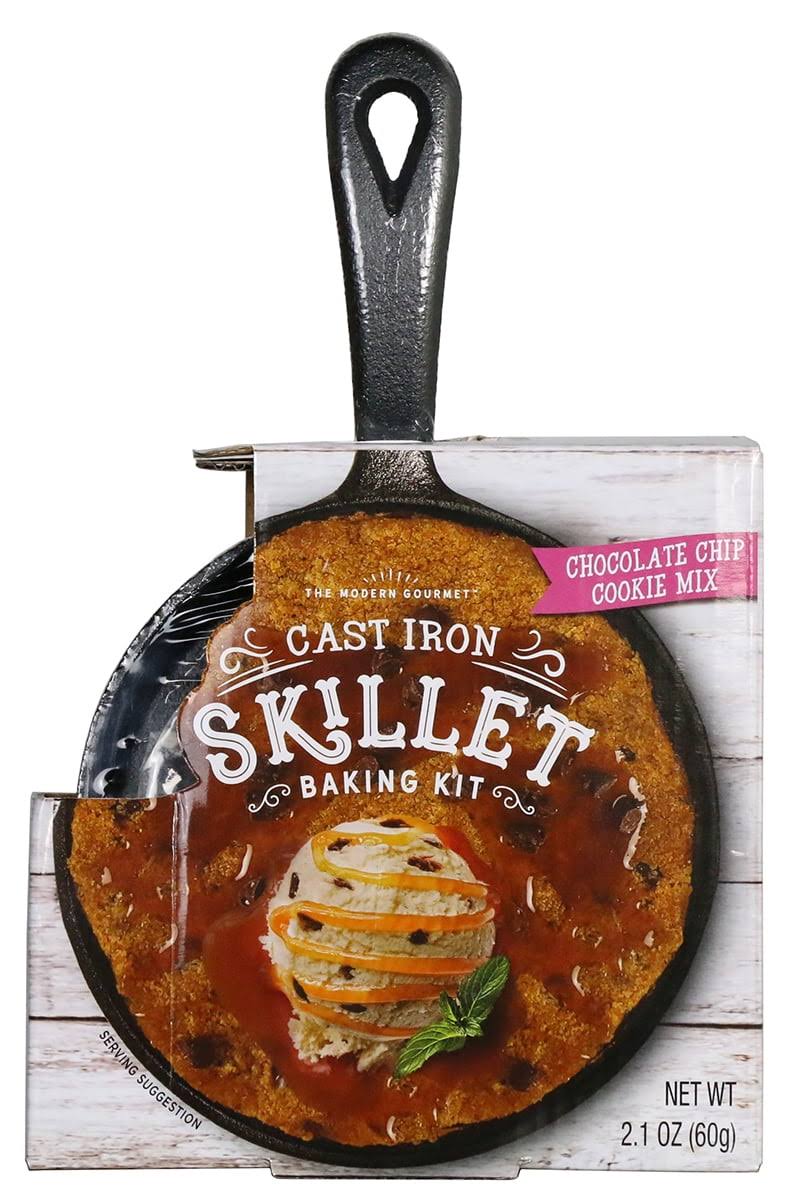 ae1472bb34067546adbeadea5ed9c236b5ef222de51db0220595eeed1f2e5ce3.jpg ZA@ The Modern Gourmet 3-pack! Cast Iron Baking Sets Cookie Mix 5" Skillet Black (New) - Image 1