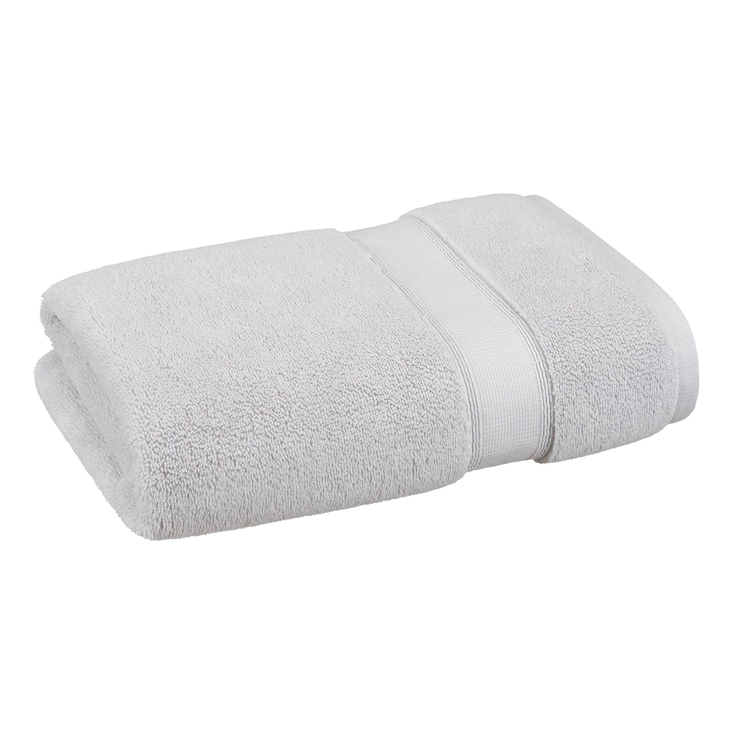 ae159de0bc614411fc6ddb756adf3c6e548a249234acc7ebd408d832ca833940.jpg Hotel Style Egyptian Cotton Bath Towel, Platinum Silver - Image 1