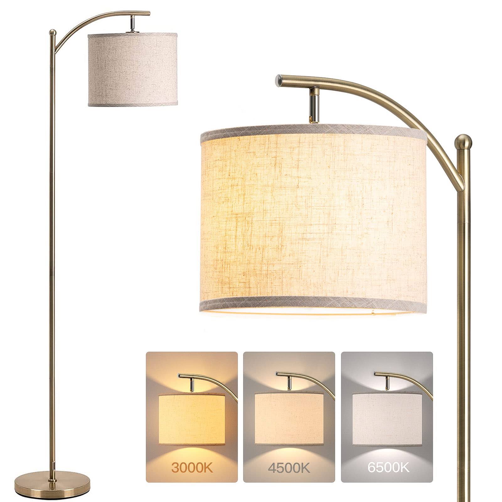 ae62e7a234216d98397a8edf8c225d53d1a2ae9e7f7cd5e244c377e2222cd554.jpg addlon Floor Lamp for Living Room with 3 Color Temperatures, Standing Lamp with Linen Lampshade for Bedroom, Office, Lamps with 9W LED Bulb Included - Image 1