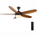 Home Decorators Collection Breezemore 56 in. LED Indoor Mediterranean Bronze Ceiling Fan with Light Kit and Remote Control