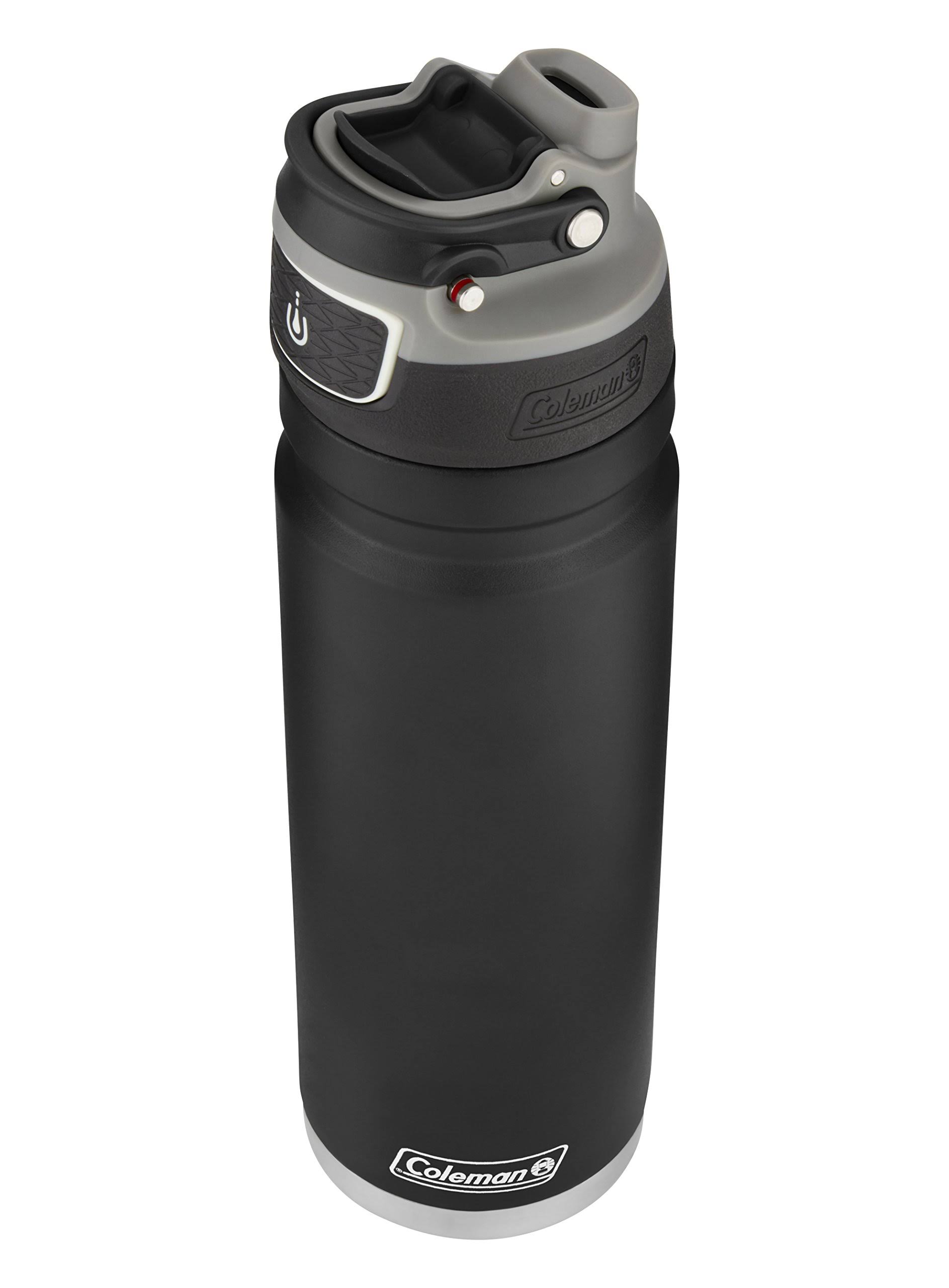 aeccffddfedbe7a5b9dcb48ad52f1dbaa78306c400c326afb46621ec0590287f.jpg Coleman Autoseal Freeflow Stainless Steel Insulated Water Bottle, 24 oz, Black - Image 1