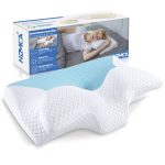 HOMCA Memory Foam Cervical Pillow for Neck Pain Relief - Orthopedic Contour Bed Pillow for Side, Back, Stomach Sleepers