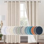 PrinceDeco Primitive Textured Linen 100% Blackout Curtains for Bedroom/Living Room Energy Saving Window Treatment Curtain Drapes, Burlap