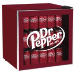 Curtis MIS169DRP Dr. Pepper 50 Can Beverage Cooler, Glass Door, 1.8 Cu ft, Maroon
