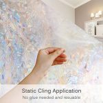 Volcanics Window Privacy Film Static Window Clings Vinyl 3D Window Decals Window Stickers Rainbow Window Film for Glass Door Home Heat Control Anti UV