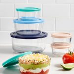 Pyrex Simply Store 12-Piece Glass Storage Set with Assorted Color Lids