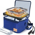 FORABEST Portable Microwave Food Warmer - 12V, 24V, 110V/220V Fast Heating Portable Food Warmer Lunch Box, Personal Portable Oven Electric Lunch Box