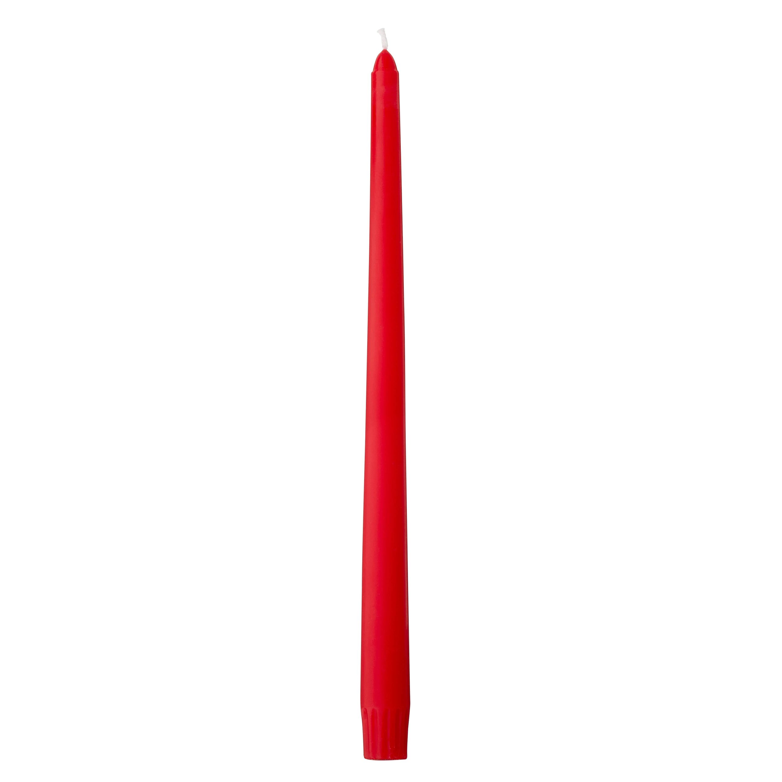 af6b70bce085939fd29cb9e557a15e9cc9e8a6855653834a9c7abbf31785fc0f.jpg Ashland Taper Candle, 12" in Red | Michaels - Image 1