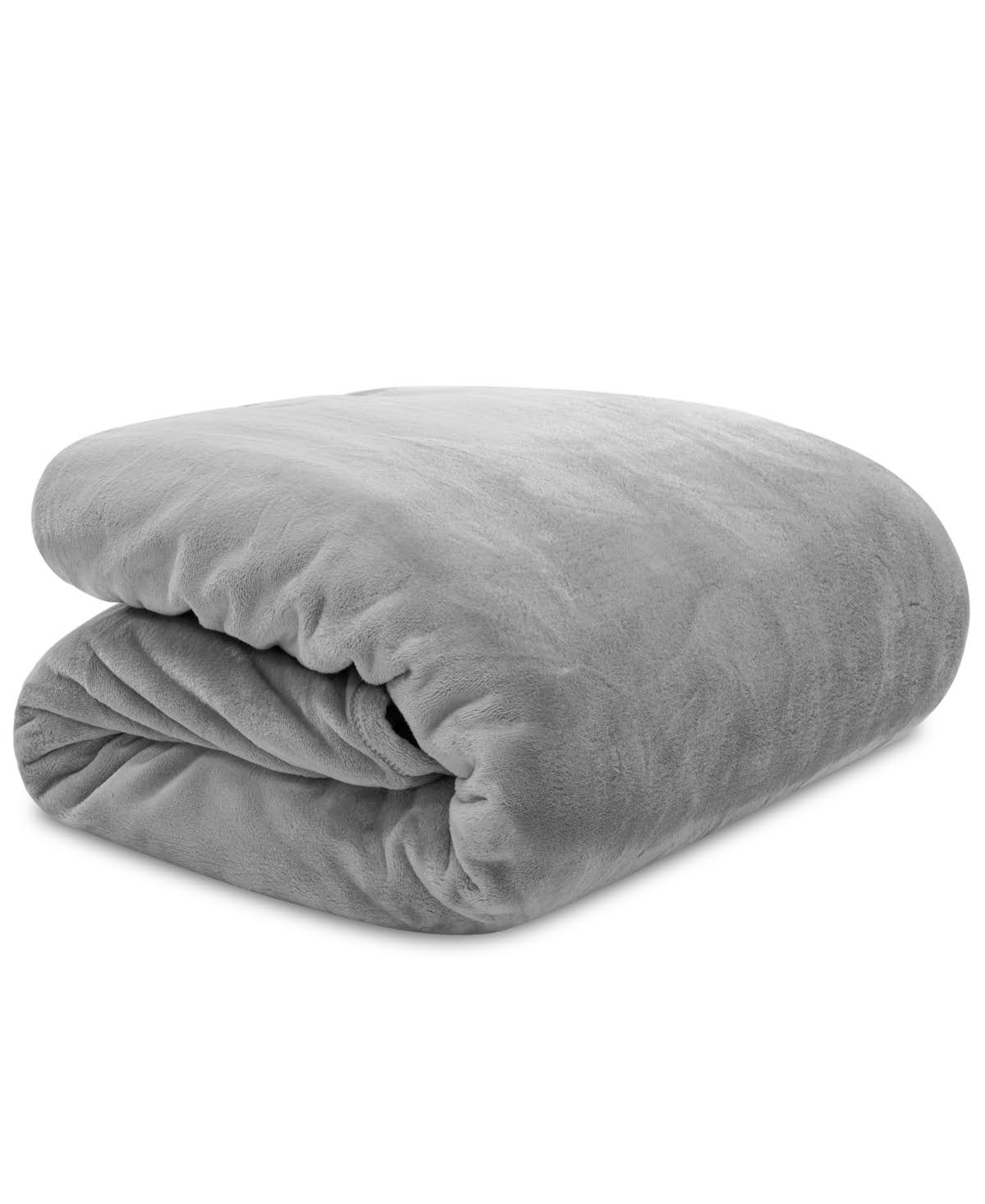 af81bf0fefa6d0389c74097d8320f1976c791680abc13e2b5f6612b9924d929f.jpg Lauren Ralph Lauren Micromink Plush Blanket, King - Quiet Gray - Image 1