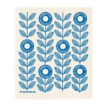 Reusable Swedish Dishcloths - 45 Styles, Blue Sunflowers