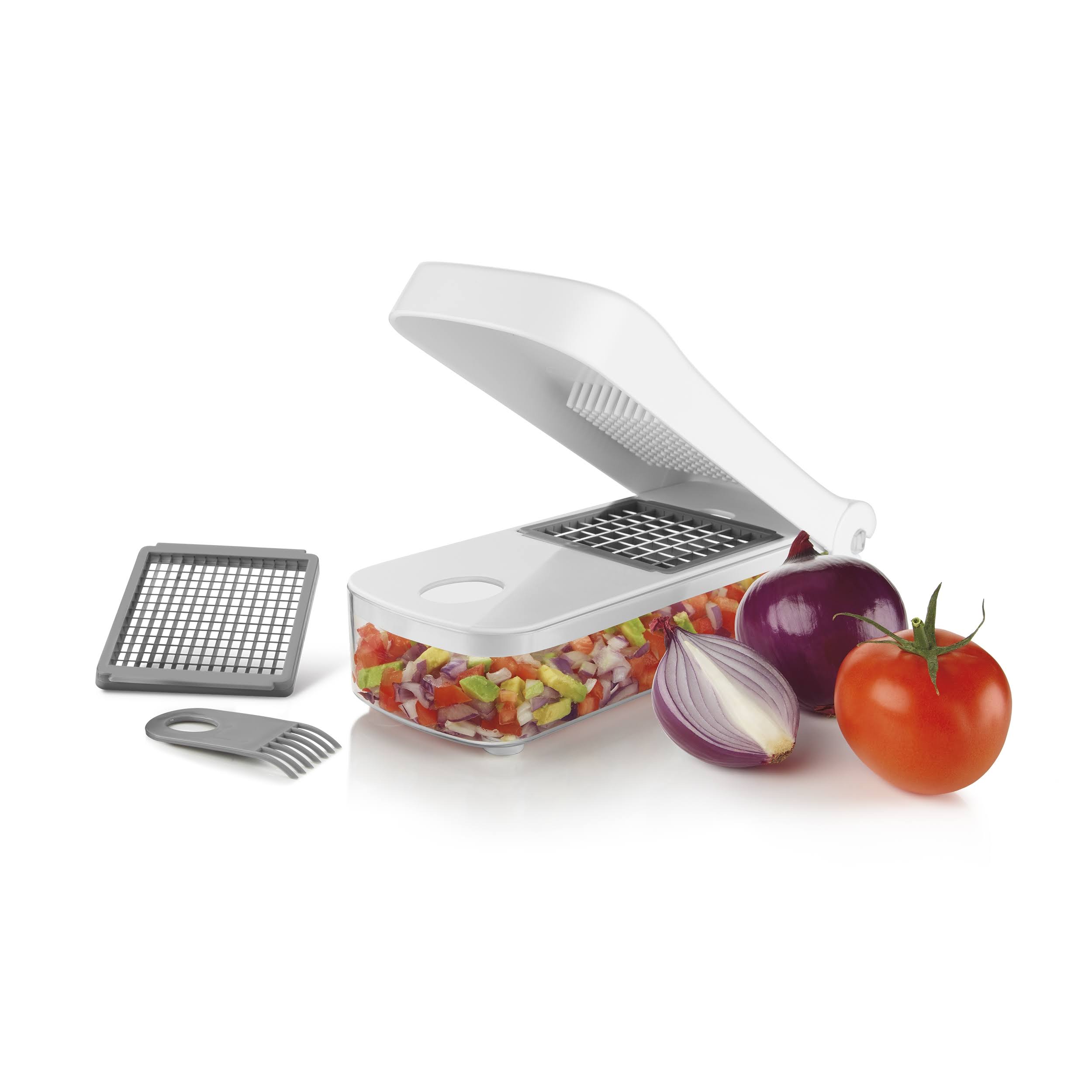 affef93fc334f74b2e0cd3f9b6014e1e6d3f4a0f56d8d78a12a41a787ba3b25b.jpg Cuisinart Vegetable and Fruit Chopper | White - Image 1