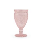 Weddingstar Vintage Inspired Pressed Glass Goblet, Blush Pink
