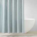 Chambray Shower Curtain Turquoise - Casaluna