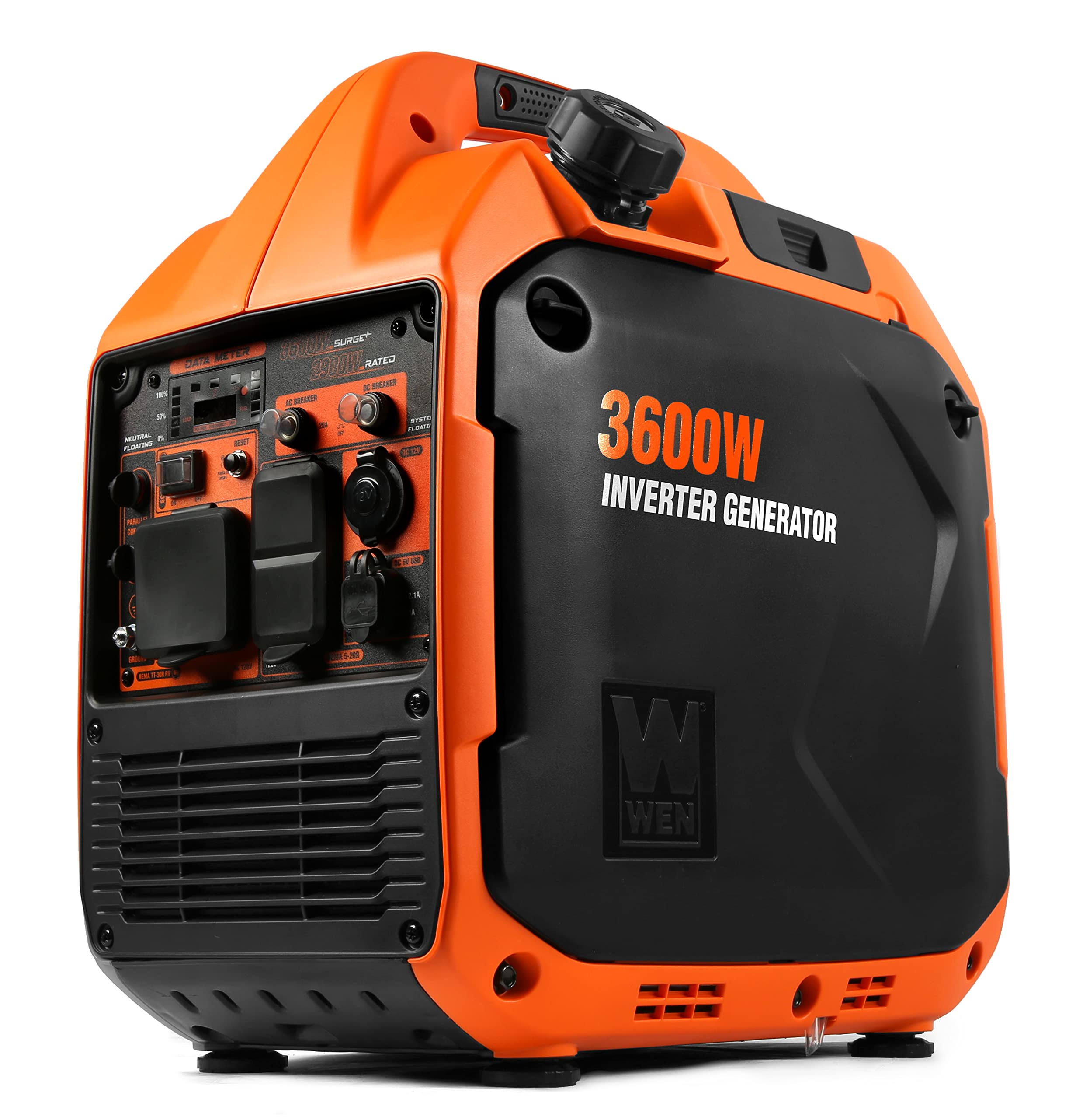 b01f0ae2df4fb783d298c80b4859bb039aa2d11f553a3bc2109b2d9b22cc6be8.jpg WEN 3600-Watt Portable Inverter Generator, RV-Ready, Quiet and Lightweight with Fuel Shut Off - Image 1