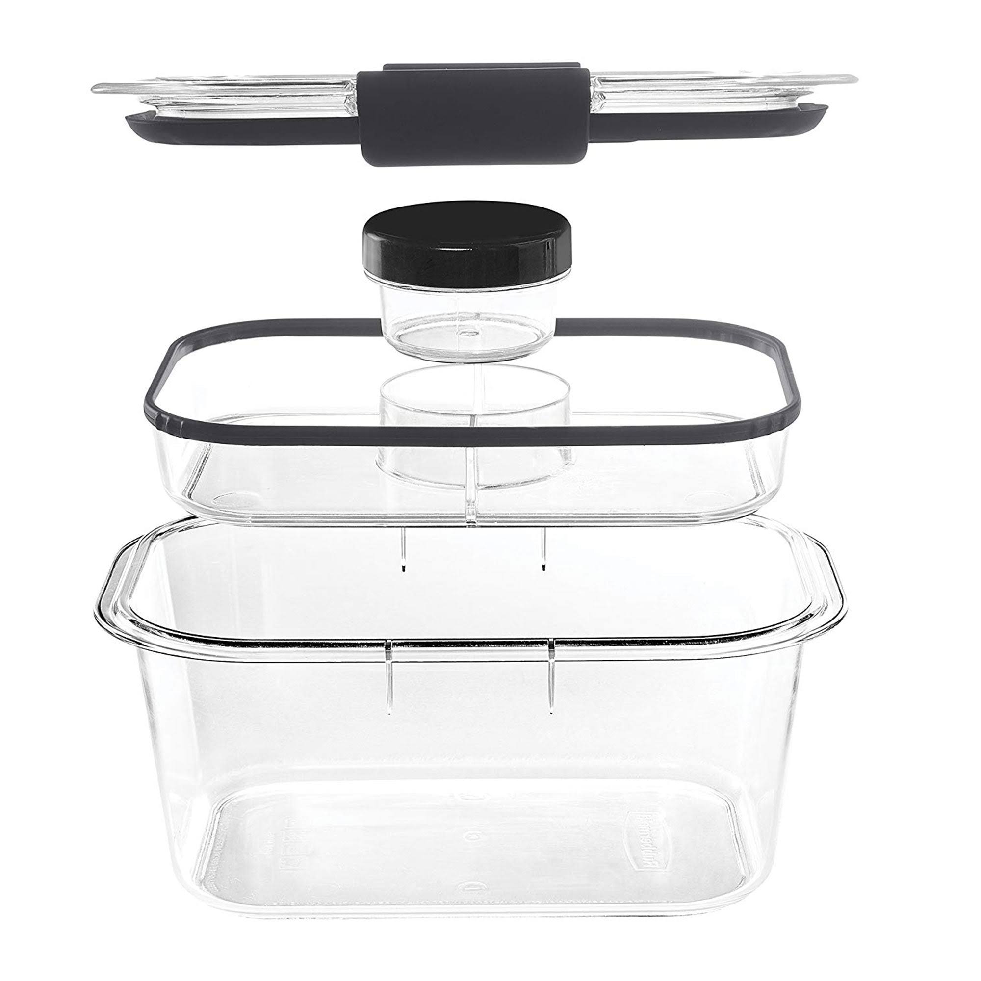 b029e18dd5c3d8fe995bb2817a5eb1e610976b4b92d4708f4f692a8d5414788a.jpg Rubbermaid Brilliance 4.7-Cup Food Storage Container - Clear - Image 1