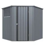 AECOJOY Corner 6x6 Storage Sheds & Outdoor Storage with Openable Windows & Lockable Doors, Utility and Tool Storage