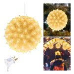 6�� Christmas Starlight Sphere Outdoor Clear Lighted Ball Hanging Lights 100 Replaceable Bulbs for Xmas Indoor Party Wedding Home Commercial