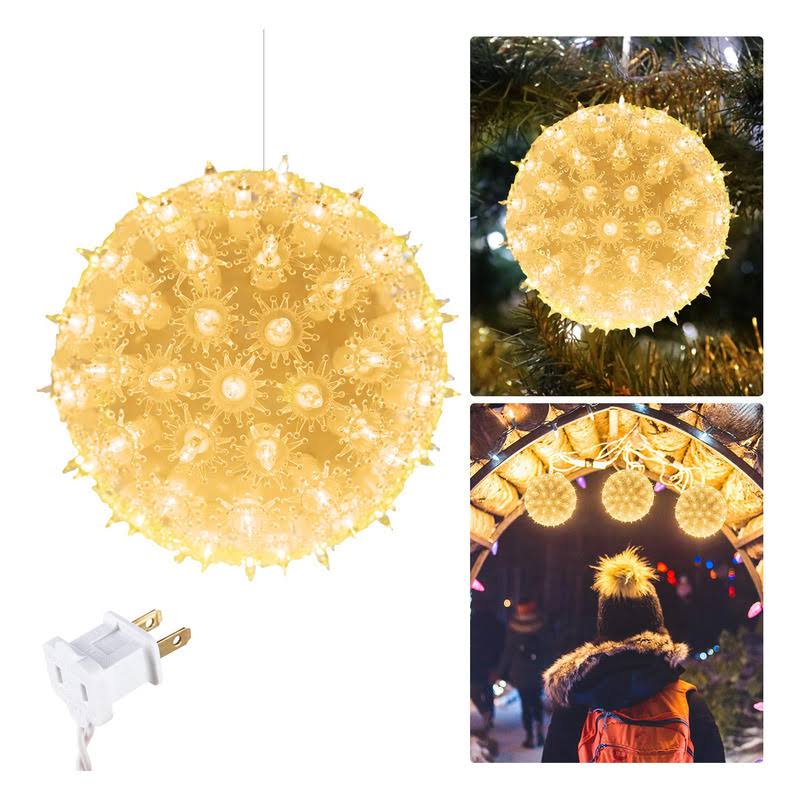 b0492e43586a4b74a6ef18d0b05cd5a344e5773b30f8c7bcf7f54804e17fa782.jpg 6�� Christmas Starlight Sphere Outdoor Clear Lighted Ball Hanging Lights 100 Replaceable Bulbs for Xmas Indoor Party Wedding Home Commercial - Image 1